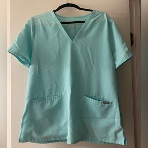 Figs Fresh Aqua Casma Scrub Top